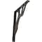 Ekena Millwork Damon Wrought Iron Bracket, (Single center brace), Antiqued Warm Silver 1 1/2"W x 12"D x 15"H BKTM01X12X15SDAAWS - alternate 1